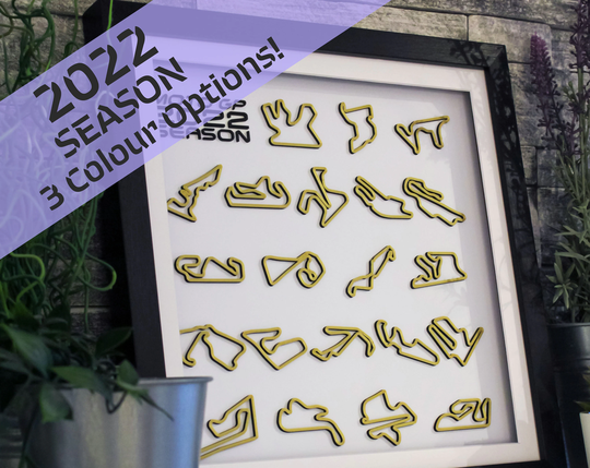 Complete Moto Gp Season 2022 | 3D Printed Framed Wall Art Customisable Colours Style 2