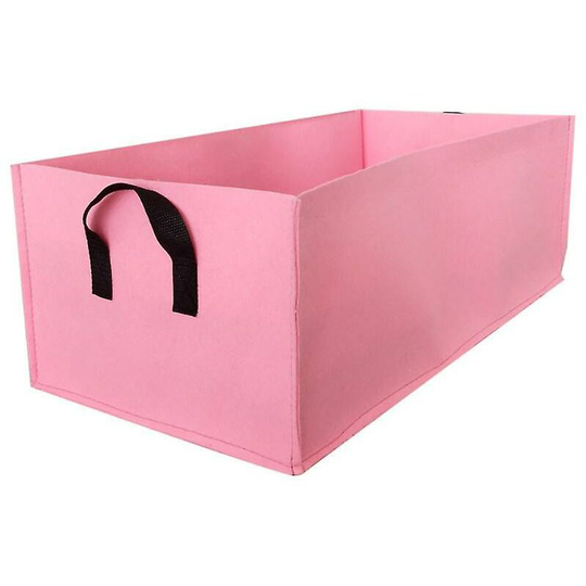 Plant Grow Bags Vegetable Flower Pot Planter Raised Garden Planting Bed Container Home Decor (60X30x20cm) Pink