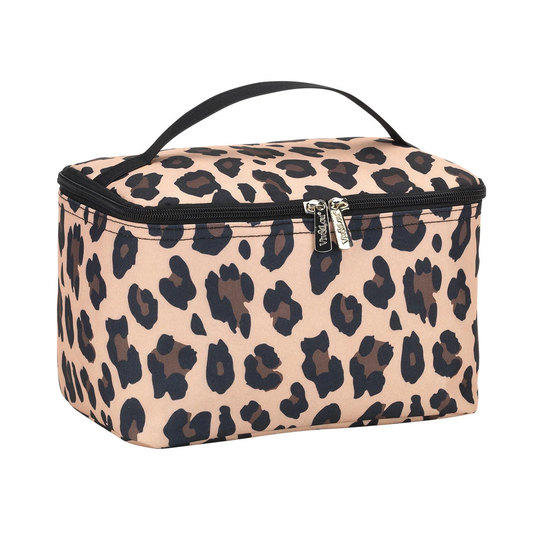 Personalized Cosmetic Bag | Bridesmaid Gift Maid Of Honor Travel Makeup Case Large Medicine Toiletry Wild Side Leopard