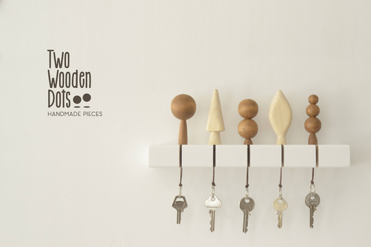 Key Holder Minimal Trees Decor Wooden Hanger Wall Key Holder Hanger Organizer, Keychain, Tree Shape, Keychain