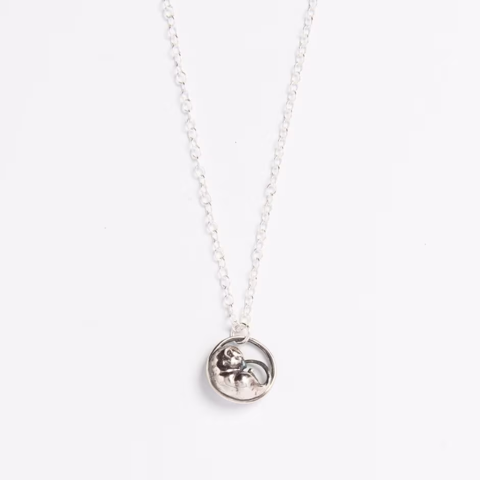 Seasons Dormouse Silver Necklace, Animal 925 Sterling Silver, Gift For Her