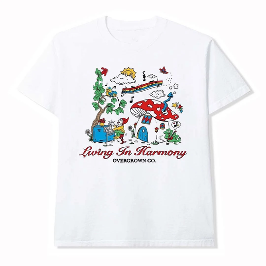 Eco-Friendly, Illustrated, Organic, Fair Wear T-Shirt, Climate Neutral, Vegan Streetwear Clothing in White