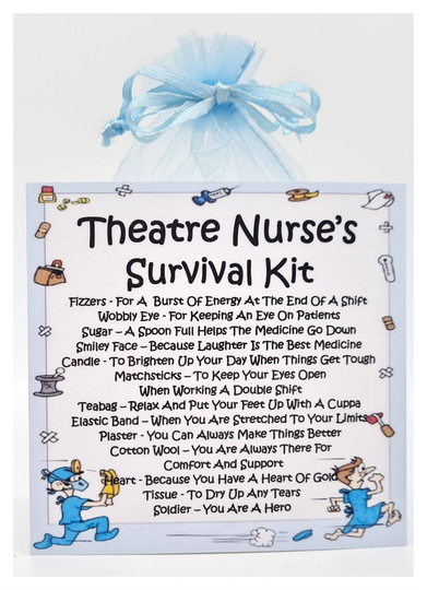 Theatre Nurse Survival Kit - Fun Novelty Gift & Card Alternative/Present Birthday Greeting Cards Unique Secret Santa