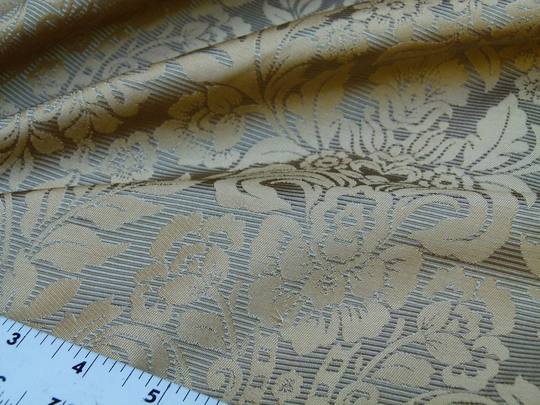 5 Yards Plus 31 Inches Kravet Couture Silk Singh Damask Green Tea Renaissance Gold Msrp 200+/Y