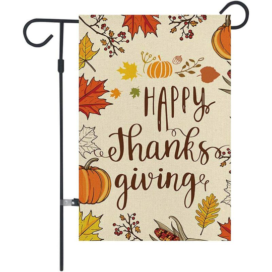 Briday - autumn garden flag double-sided, welcome house flag, garden decoration, seasonal outdoor flag 12.5 x 18