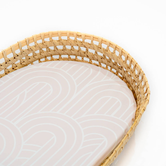 Lagom Powder Pink Basket Baby Changing Mat