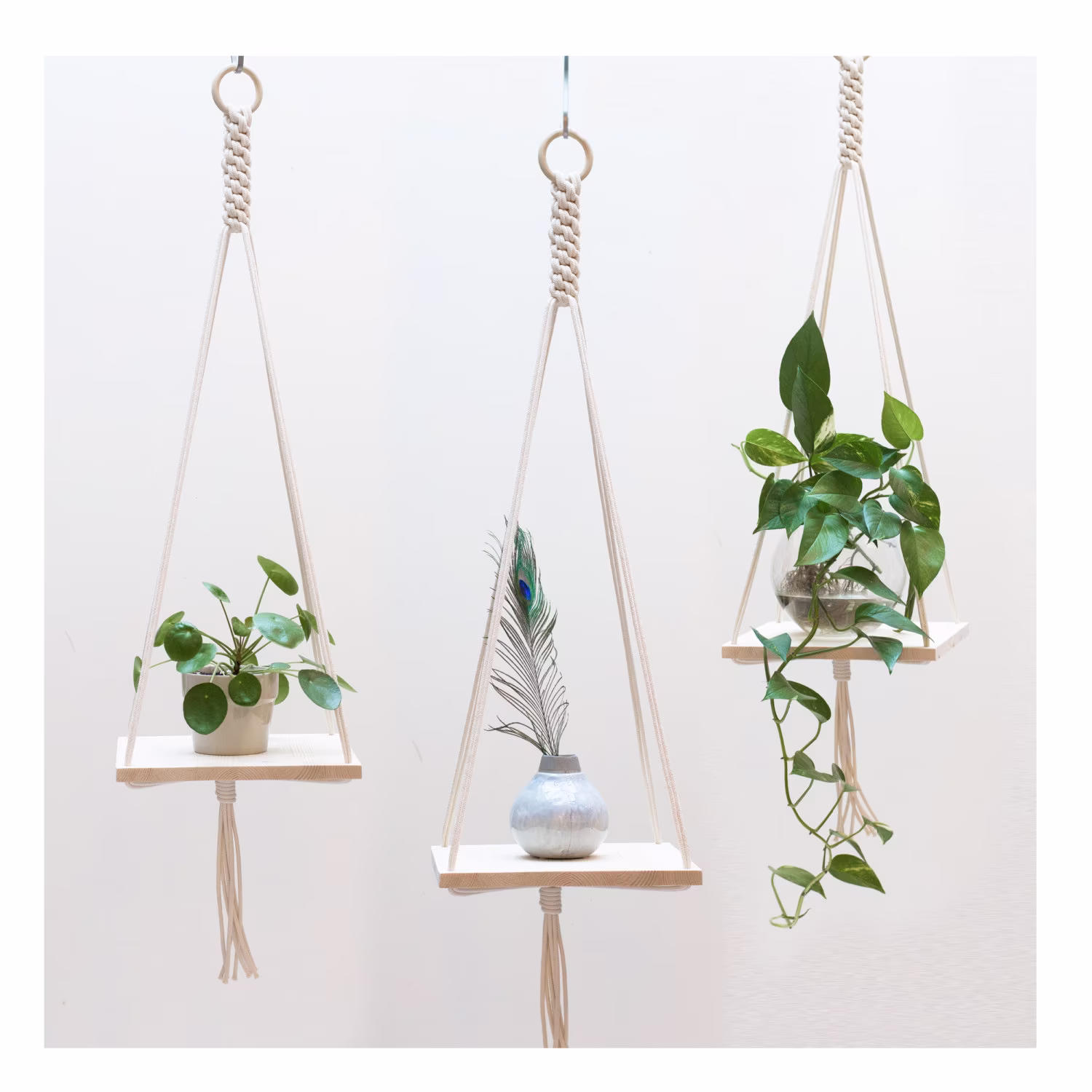 Macrame Plant Hanger/Shelf Hanging Holder Hanging Planter Pot