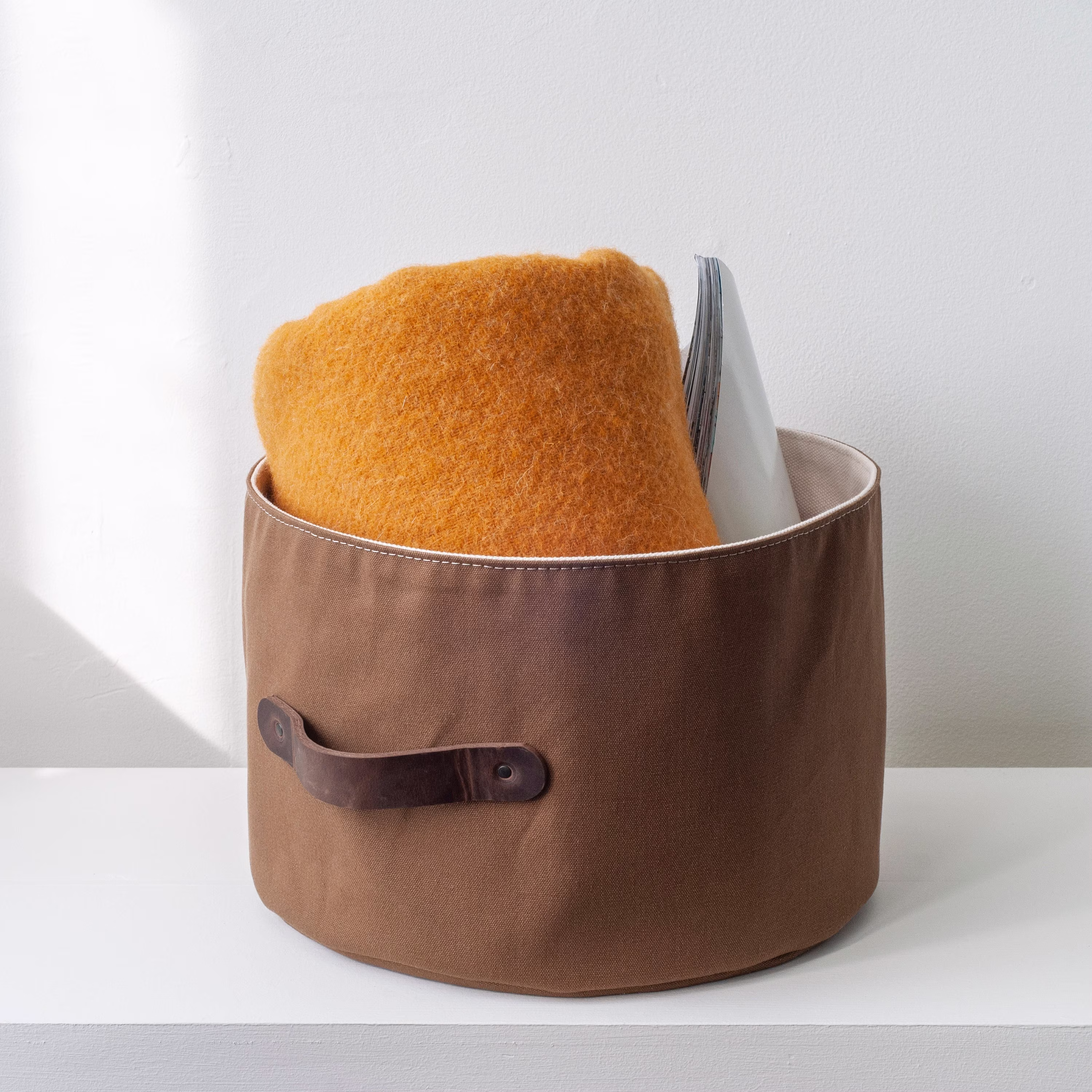 storage Basket Canvas , Home Organizer Bin Toy Project Gift For Him Her Nursery Room | Housewarming