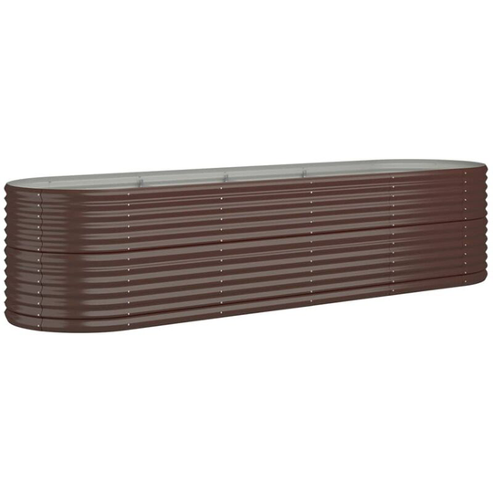 Vidaxl - Garden Planter Powder-coated Steel 296x80x68 cm Brown Brown