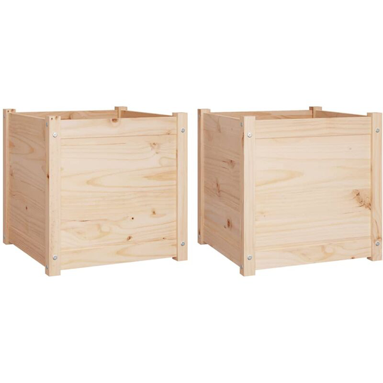 Vidaxl - Garden Planters 2 pcs 50x50x50 cm Solid Pinewood Brown