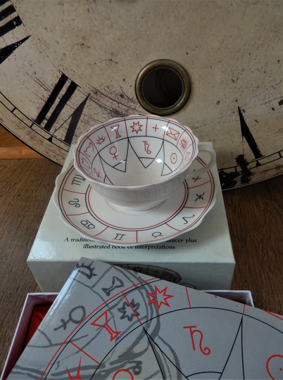 Fortunetelling Cup, Fate & Fortune Tea Cup Saucer, Practice Of Leaf Reading, Gift Set, Reading Divination