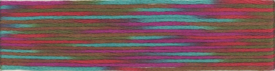 Cosmo Seasons Variegated Brown, Green, Blue, Purple Embroidery Floss #9009 - Lecien 9000 Series