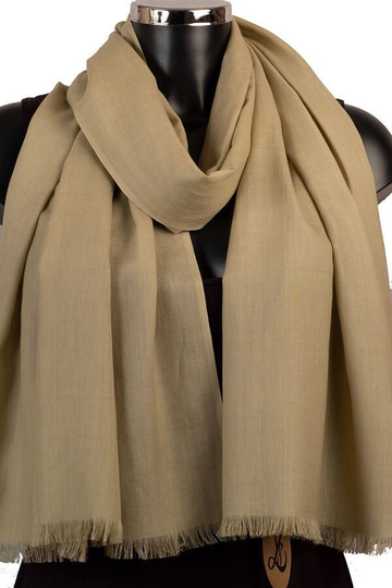 Khaki Pashmina, Hand Dyed Shawl, Organic Cotton Sustainable Scarf, Spring Summer Vegan Gifts, Wedding Gift For Her