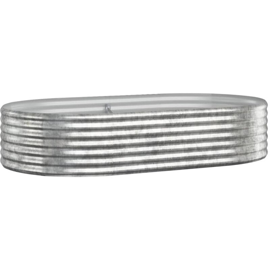 Vidaxl - Garden Planter Powder-coated Steel 175x100x36 cm Silver Silver