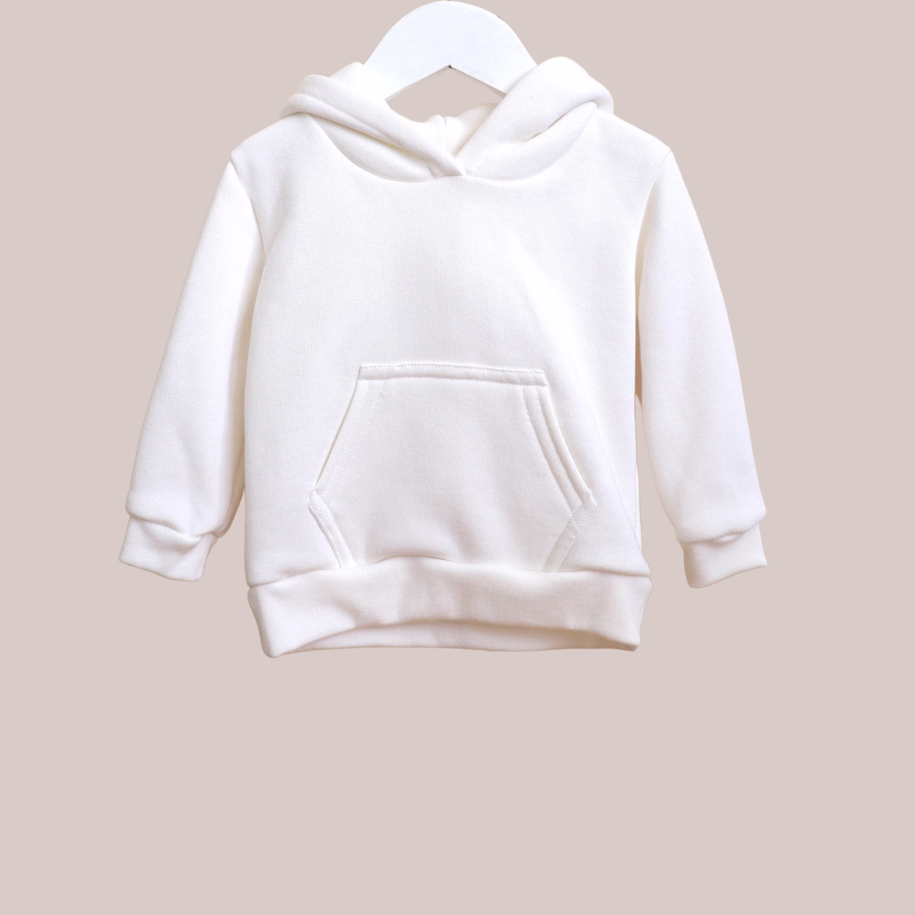 White Baby Hoodie - 100% Organic Cotton