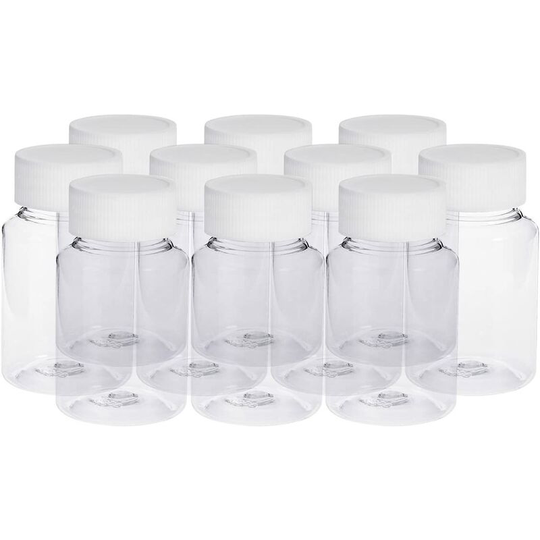 Pill Bottles 10Pcs 80ml pet Chemical Medicine Tablet Storage Holder Pill Dispenser