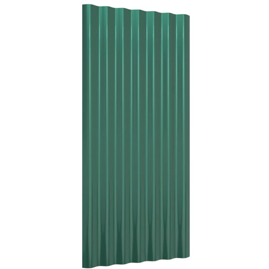 Vidaxl - Roof Panels 36 pcs Powder-coated Steel Green 80x36 cm Green