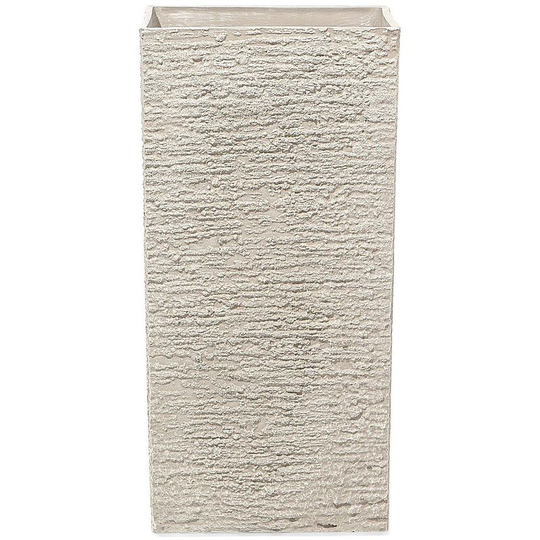 Beliani - Flower Planter Tall Stone Garden Plant Pot Indoor Outdoor 35x70 cm Beige Gaza - Beige