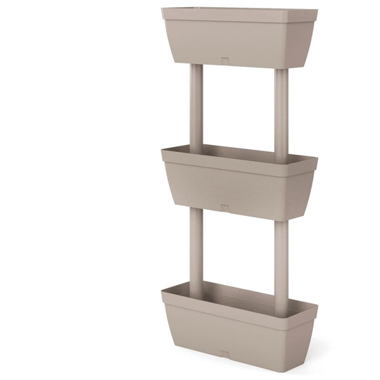 Garden Planter 3 pcs 100 cm Taupe Vidaxl Taupe