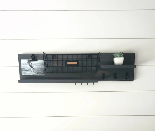 Mail & Key Holder, Hanger For Wall, Organizer, Rack With Shelf, Entryway Organization, Wall Mounted Organizer