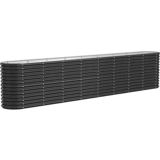 Vidaxl - Garden Planter Powder-coated Steel 332x40x68 cm Anthracite Anthracite