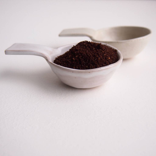 Handmade Oatmeal Pottery Coffee Scoop / Spoon