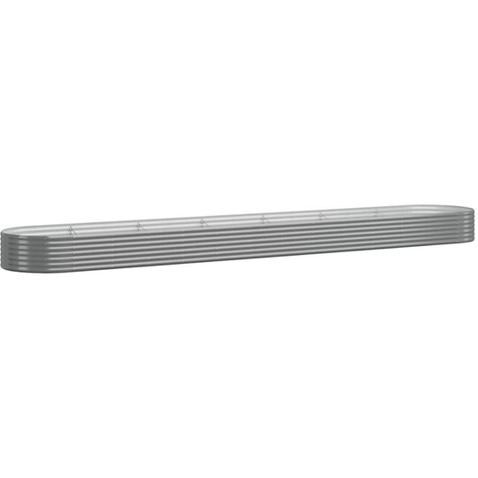 Garden Planter Powder-coated Steel 544x100x36 cm Grey vidaXL - Grey