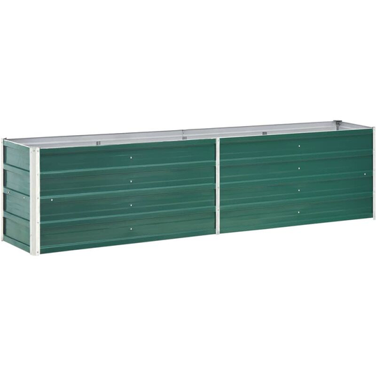 Topdeal Garden Planter Galvanised Steel 240x40x45 cm Green VDTD30192