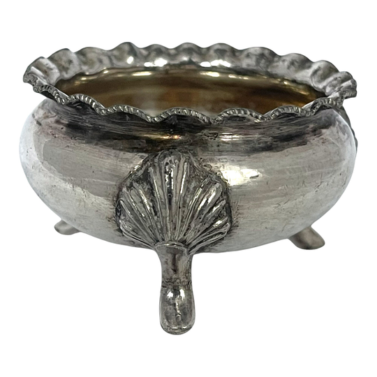 Antique Silver Plated Salt Cellar Or Cauldron, Open Dish, Wiccan, Candle Holder, Incense Burner, Witchcraft, Witches Alter Kit