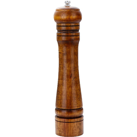 Classic Wooden Pepper Grinder - Herb & Spice Grinder, Comfortable, Easy & Smooth, Long Life large