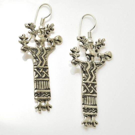Medicine Woman Goddess Earrings in Sterling Silver