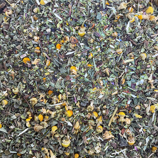 Skullcap, Lemon Balm & Chamomile Therapeutic Herbal Tea Blend - Anxiety, Stress, Calming, Tonic, Natural, Wellness