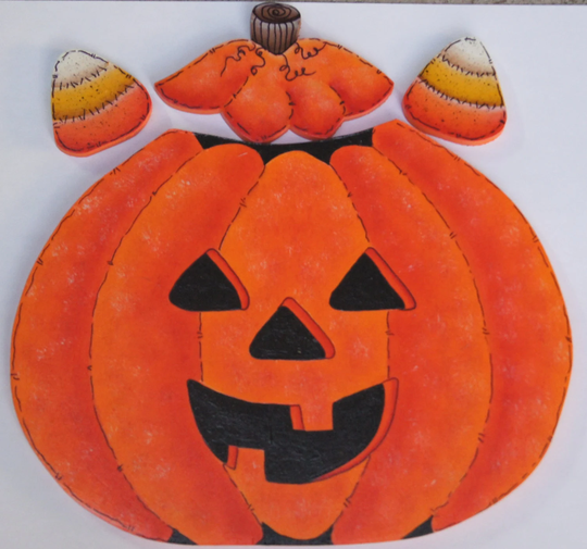 Halloween Pumpkin - Wooden "Seasonal Bear N Friends