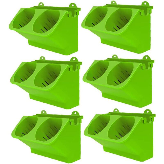 Gdrhvfd - 6 Pcs Vertical Garden Irrigation Pocket Wall Planter, Green Light Flower Pot Wall Holder for Indoor, Outdoor, Flower Pots and Planters