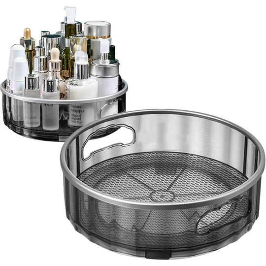 Bearsu - 2-Pack Lazy Susan Cabinet Organizer, Plastic Lazy Susan Turntable, 9' & 12' Rotating Round Lazy Susan Spice Rack Organizer for Pantry,