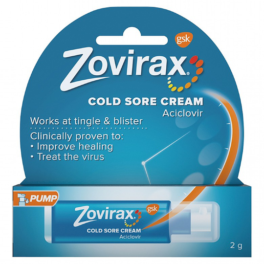 Zovirax Cold Sore Cream Pump 2G