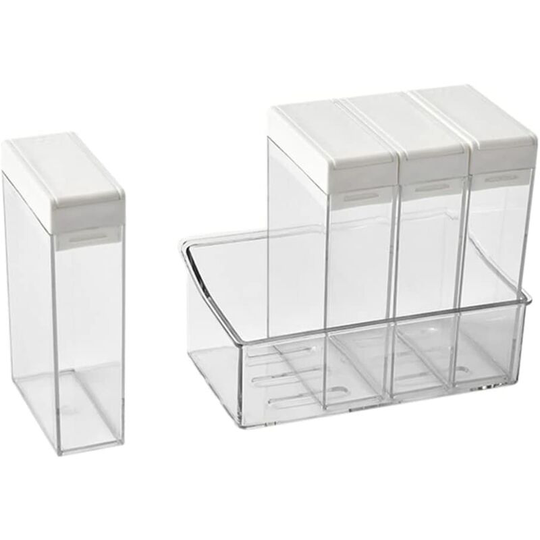 1 Set Transparent Seasoning Box Clear Seasoning Boxes Clear Spice Rack Box