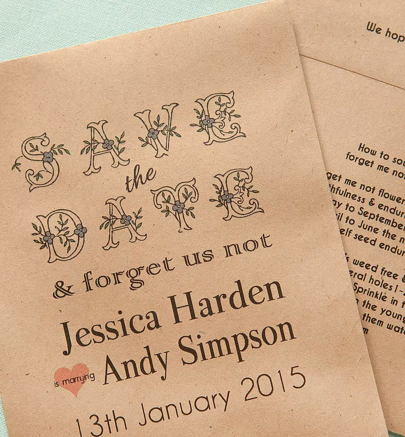 10 Save The Date Seed Packets