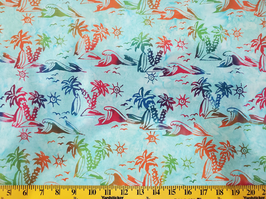 Anthology Fabrics Four Seasons Summer Paradise Beach Vacation Hawaiian Batik 100% Quilting Cotton 193035072491
