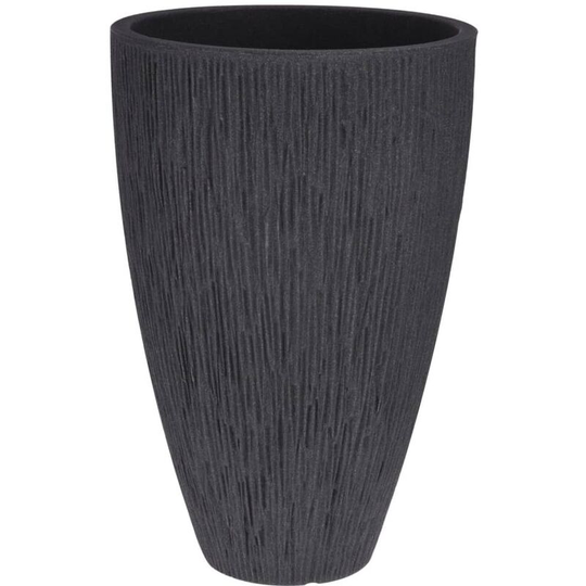 Progarden - Flower Pot Ribbed Lava 60 cm Anthracite Anthracite