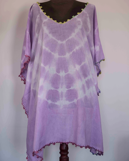 Beach Dress, Apparel, Organic Cotton Dyed Cover Up, Batik Beachwear, Handmade Boho Dress