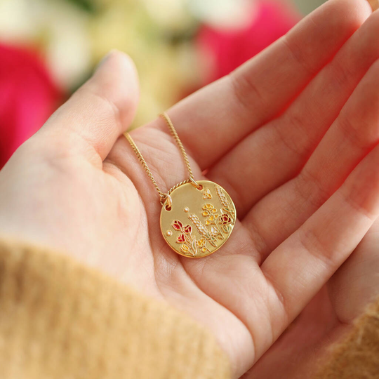 Personalised Wildflower Necklace With Real Seed Card