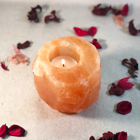 Himalayan Salt Crystal Tealight Holder