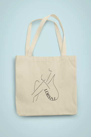 Feminist Eco Tote Bag, Feminism, Organic Reusable Shopper