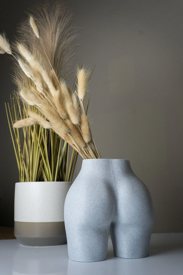 Bum Vase, Body Booty Planter, Pampas Grass Cute Bunny Tails Plant Pot, Scandinavian Design, Dried Flowers, 3D Printed, Eco-Friendly