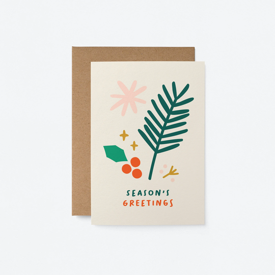 Season's Greetings - Christmas Is The Time To Celebrate. Celebrate It in Style. This Card Perfect For Family, Friends Or Colleagues