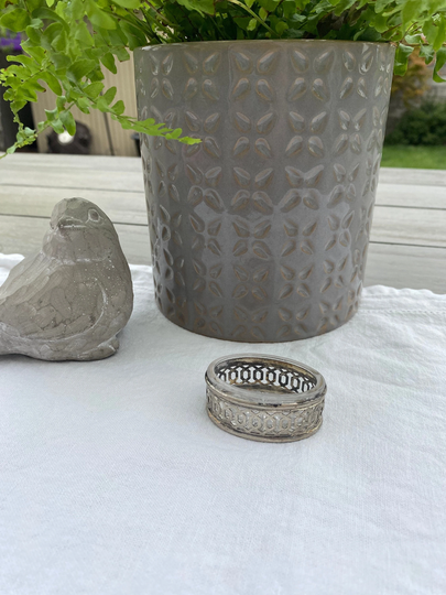Miniature Antique Silver Plate Over Crystal Salt Cellar, Salt, Gifts For Brides