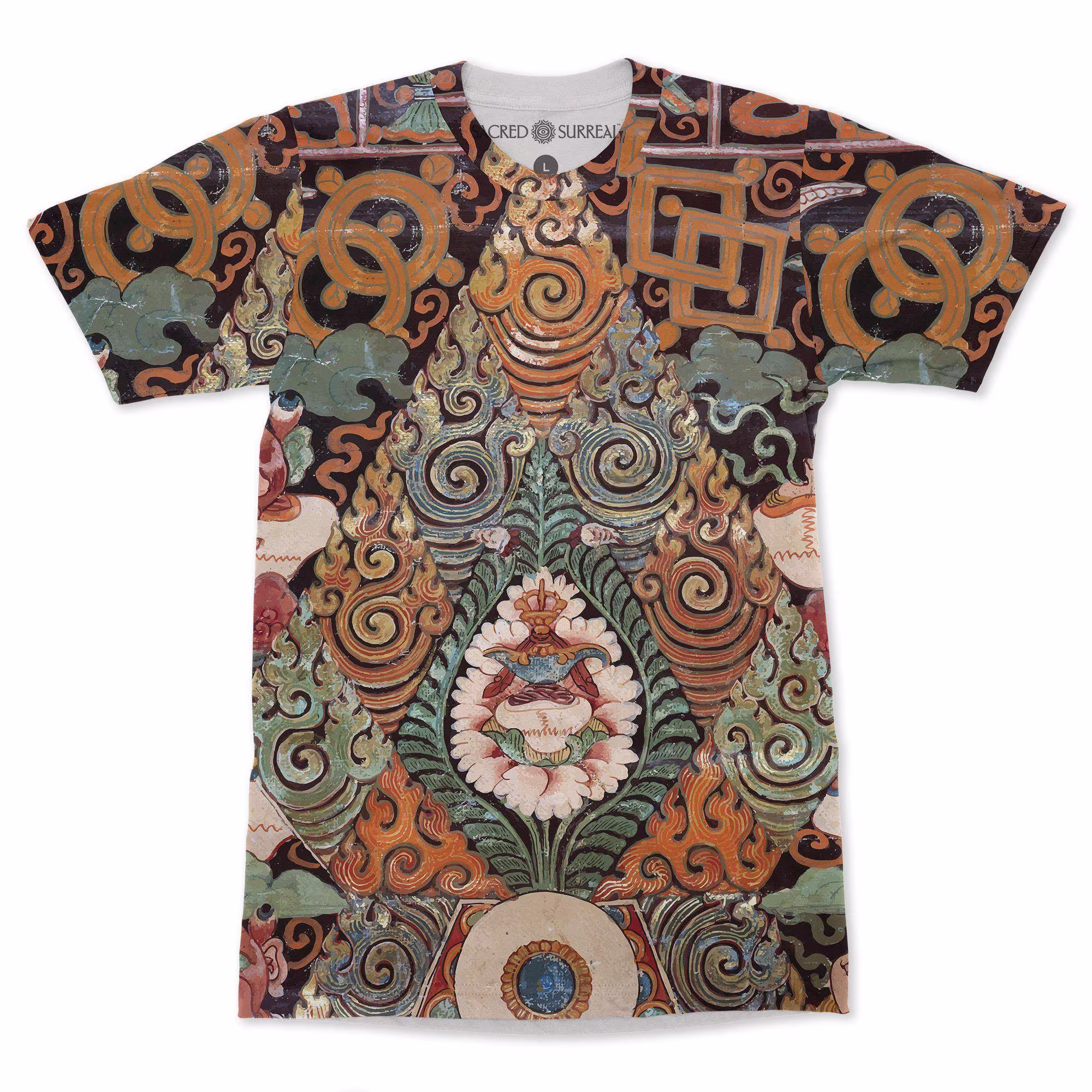 Attributes Of Vajrabhairava | Tibetan Dharma Buddhist Wrathful Deity Protection & Enlightenment Vintage T-Shirt