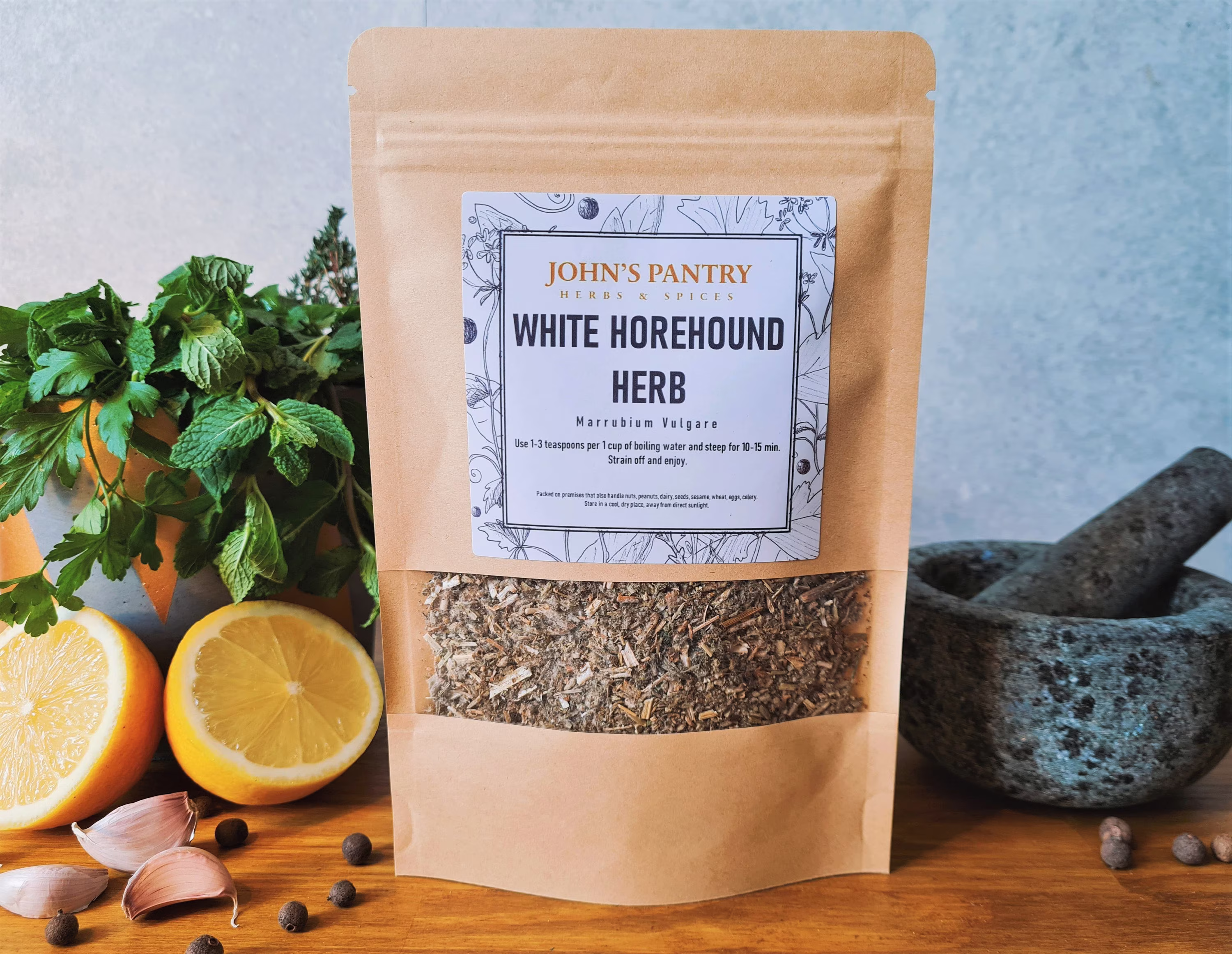 White Horehound Herb | Marrubium Vulgare Common Szanta 30G - 200G