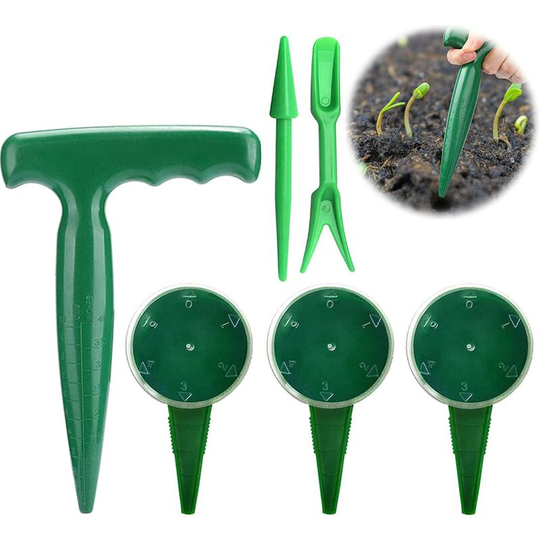 Deckon - Garden Tool Seeder Miniature Gardening Tool Mini Seeding Tool Garden Seedling Planter Garden Sower Transplanter Seed Dial Pistol Grip